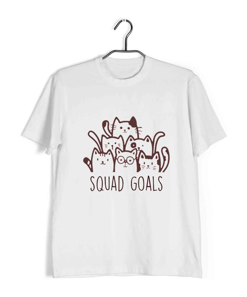 Cats Pets Squad Goals Aaramkhor Specials Casual Graphic Printed T-Shirt for Men
